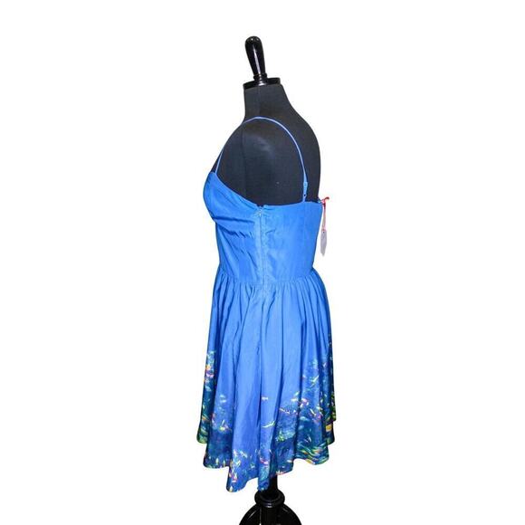 L'Amour Nanette Lepore Mini Sundress Ocean Mermaid Summer NWT Size 11 - Picture 2 of 5